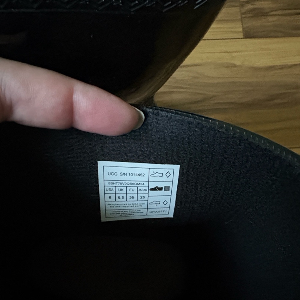 UGG Black Gloss Rain Boots - Picture 3 of 7